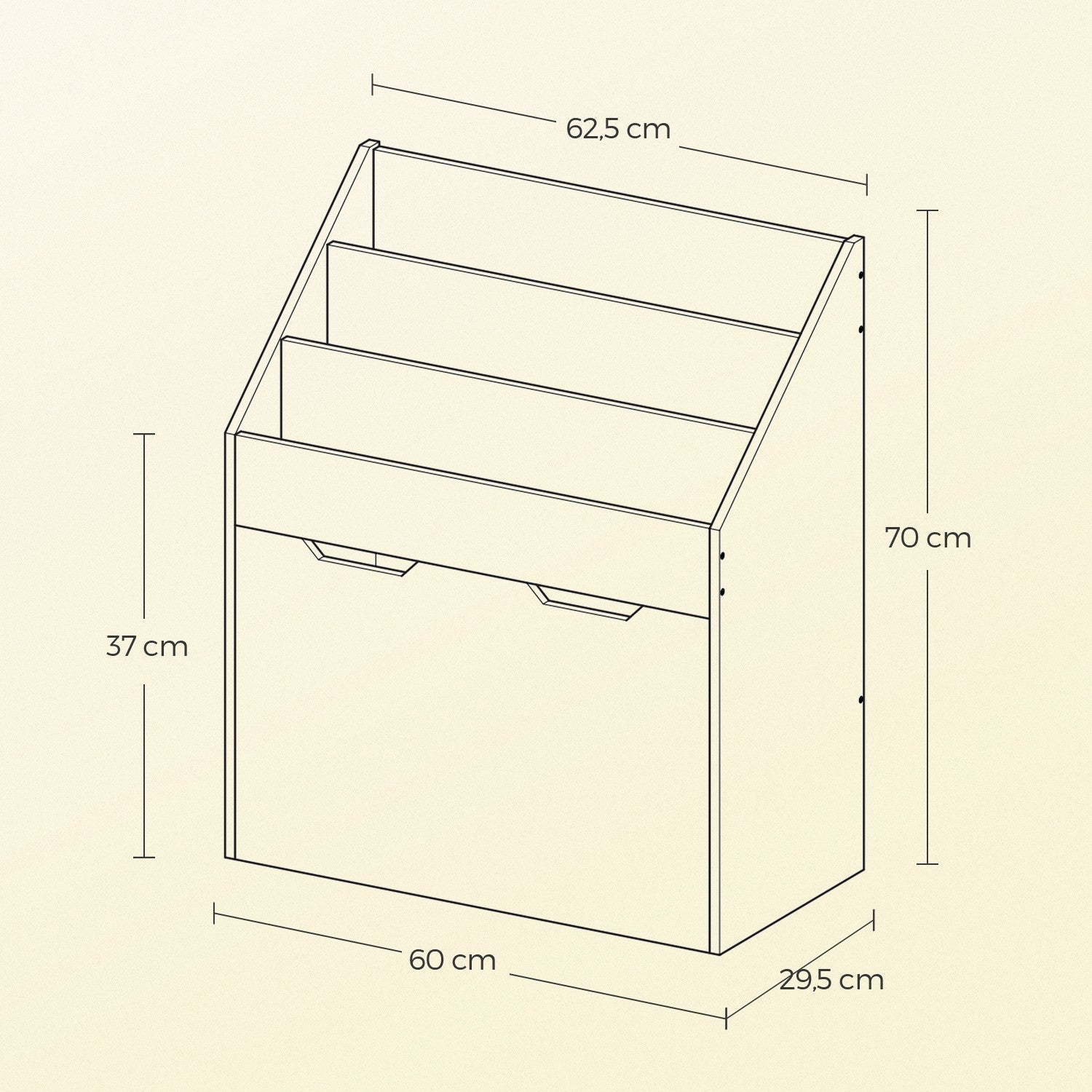 Toy Storage Rack - Wood - White - 3 Shelves with Removable Storage Box and Wheels