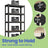 5-Tier Shelving Unit - Steel - Silver - Adjustable Shelves with 650 kg Load Capacity