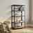 5-Tier Shelving Units Set of 2 - Power-Coated Steel Frame and MDF
