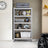 5-Tier Shelving Unit - Metal - Silver - Adjustable Shelves