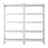 5-Tier Shelving Units Set of 2 - Power-Coated Steel Frame and MDF - Silver