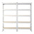 5-Tier Shelving Units Set of 2 - Power-Coated Steel Frame and MDF - Silver