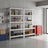 5-Tier Shelving Units Set of 2 - Power-Coated Steel Frame and MDF - Silver