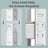5-Tier Shelving Units Set of 2 - Power-Coated Steel Frame and MDF - Silver