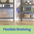 5-Tier Shelving Unit - Steel - Silver - Adjustable Shelves with 650 kg Load Capacity