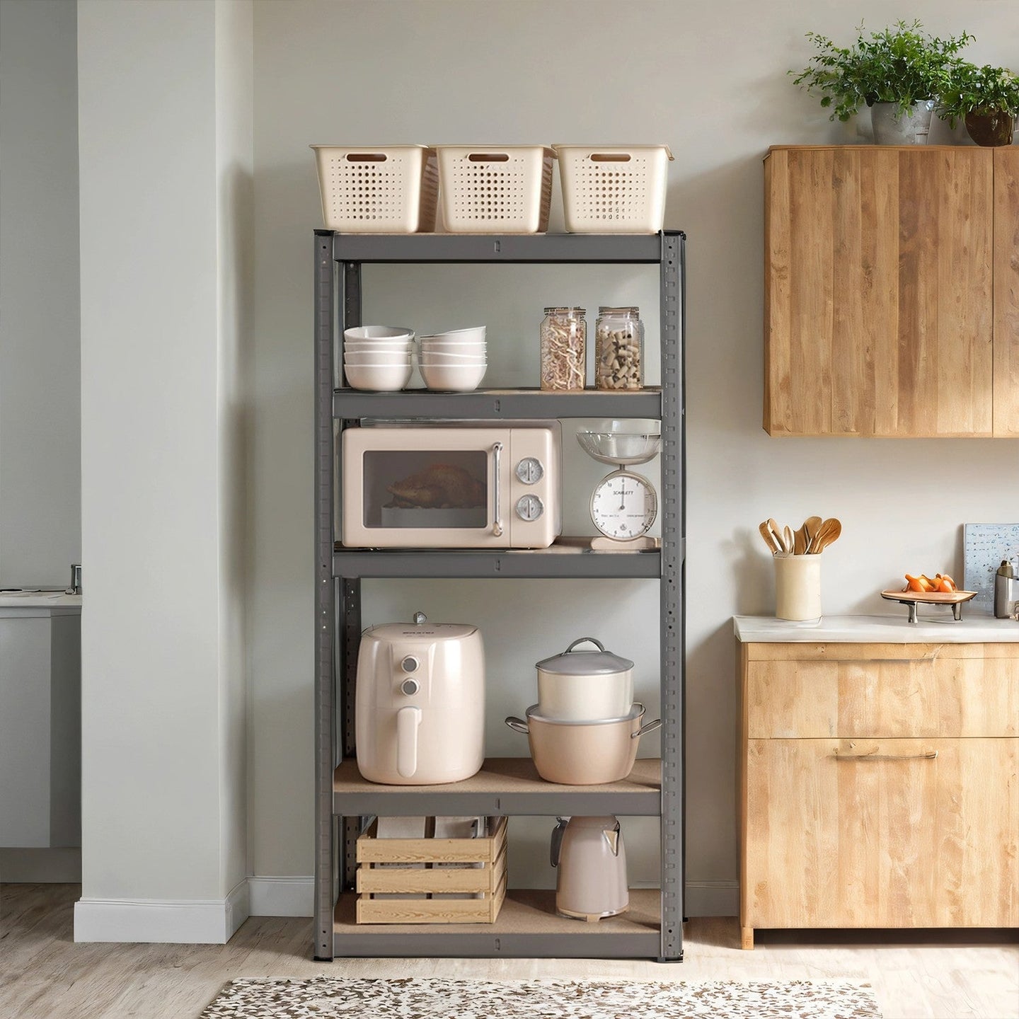 5-Tier Shelving Unit - Steel - Silver - Adjustable Shelves with 650 kg Load Capacity