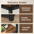 5-Tier Storage Shelf - Wood - Rustic Brown and Black