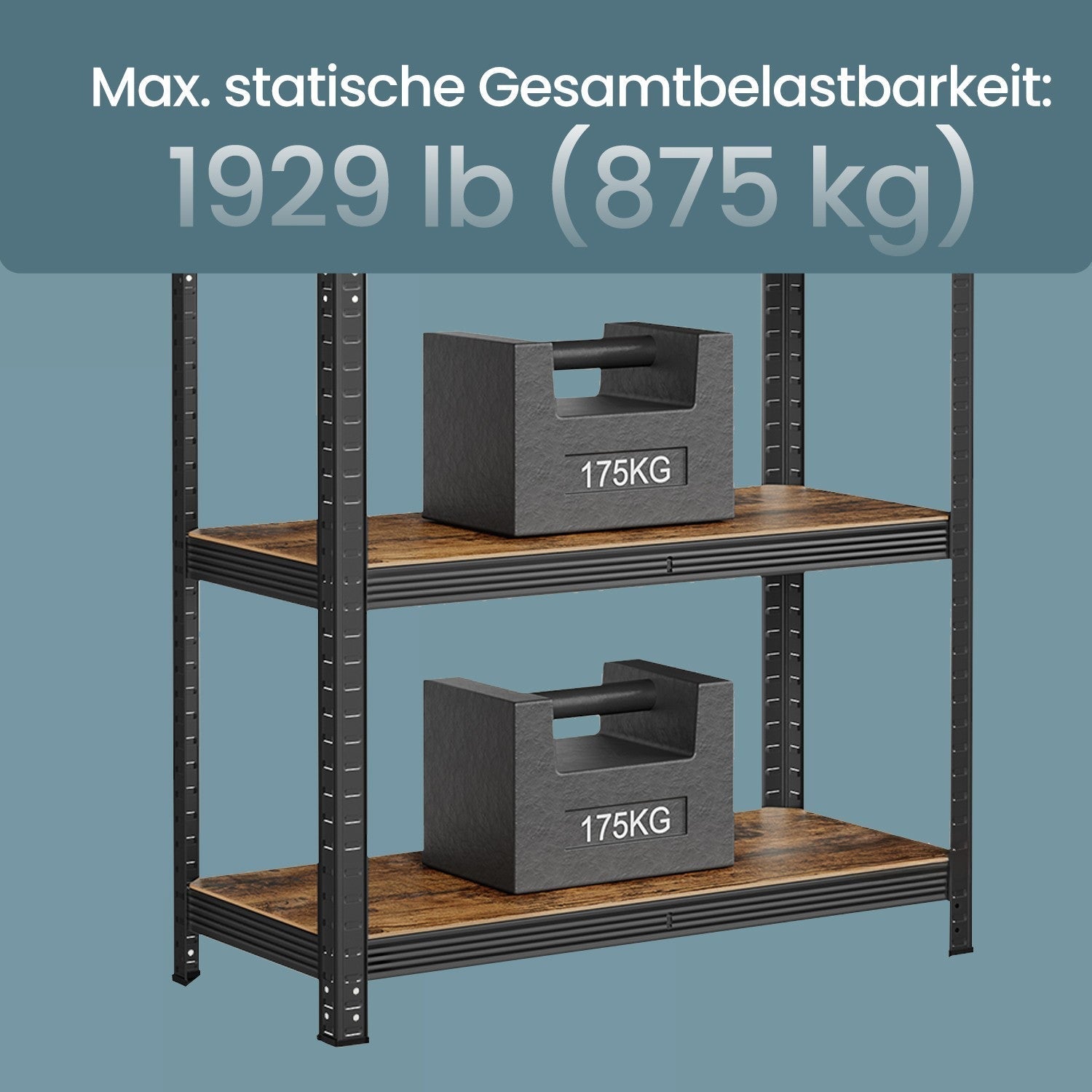 5-Tier Shelving Unit - Steel - Silver - Adjustable
