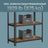 5-Tier Shelving Unit - Steel - Silver - Adjustable