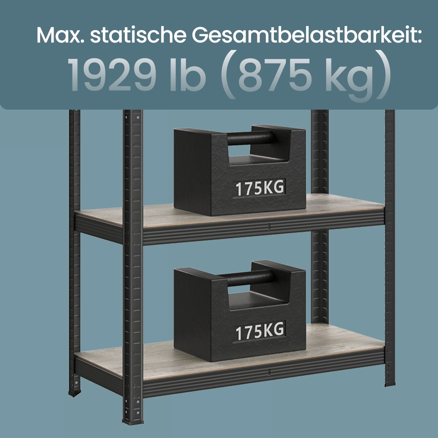 5-Tier Shelving Unit - Steel - Silver - Adjustable