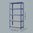 5-Tier Shelving Units Set of 2 - Power-Coated Steel Frame and MDF - Blue