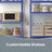 5-Tier Shelving Units Set of 2 - Power-Coated Steel Frame and MDF - Blue