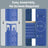 5-Tier Shelving Units Set of 2 - Power-Coated Steel Frame and MDF - Blue