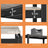 4-Tier Shelving Unit - Steel Frame and MDF - Greige And Black
