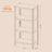 4-Tier Shelving Unit - Steel Frame and MDF - Greige And Black