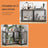 4-Tier Shelving Unit - Steel Frame and MDF - Greige And Black