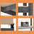 4-Tier Steel Shelving Unit - Load Capacity 520 kg - Grey