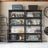 5-Tier Storage Shelving Unit - Metal - Silver - Adjustable Shelves
