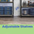 Garage Storage Shelving - Metal - Black - Adjustable 5-Tier Unit