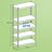 5-Tier Shelving Unit - Galvanised Steel Frame and MDF - Rustic Brown And Black