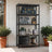 5-Tier Storage Shelving Unit - Metal - Brown and Black - Adjustable