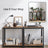5-Tier Storage Shelving Unit - Metal - Brown and Black - Adjustable