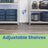 Storage Shelving Unit - Metal - Silver - 5-Tier