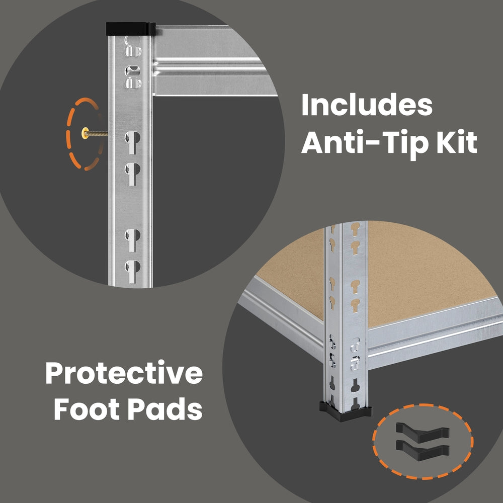 Metal Storage Racks - 30L - Steel - Adjustable Shelves
