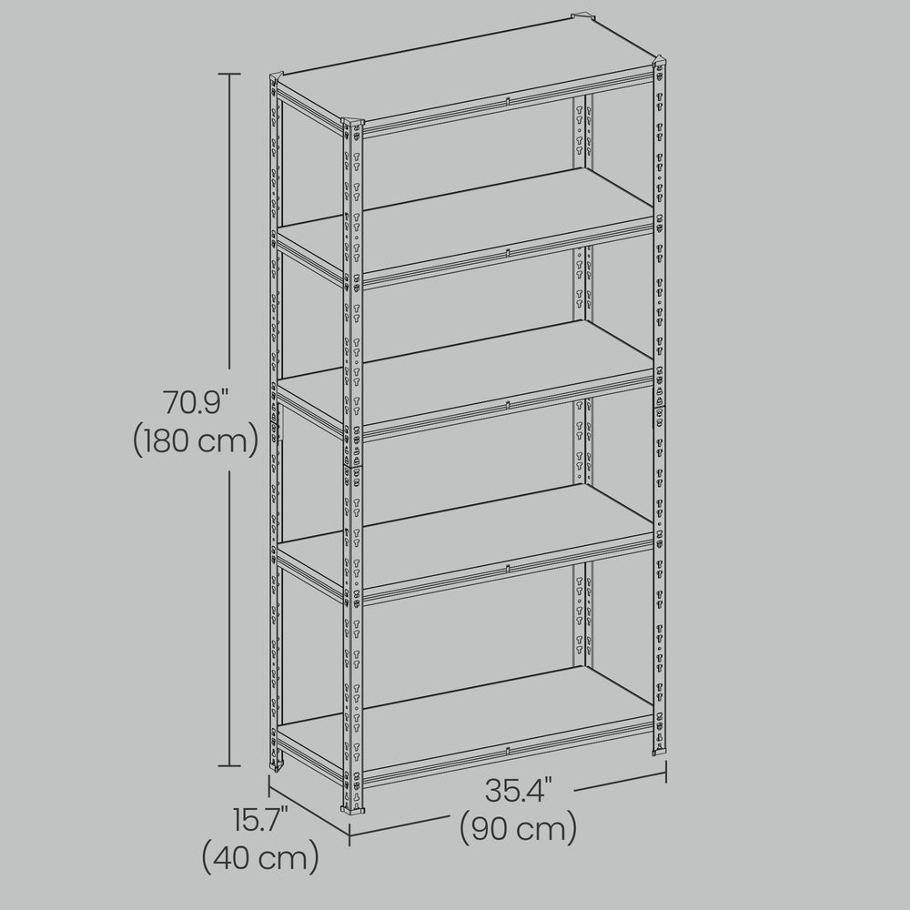 Garage Storage Rack - 875kg - Steel - Adjustable Shelves