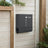 Wall Mounted Mailbox - Metal - Ink Black - With Lock