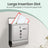 Wall Mailbox - Stainless - Silver - with Lock and Newspaper Holder