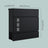 Lockable Wall-Mounted Mailbox - Metal - Black - Includes Newspaper Holder