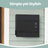 Lockable Wall-Mounted Mailbox - Metal - Black - Includes Newspaper Holder
