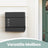 Lockable Wall-Mounted Mailbox - Metal - Black - Includes Newspaper Holder