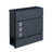 Lockable Wall-Mounted Mailbox - Metal - Black - Includes Newspaper Holder