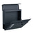 Lockable Wall-Mounted Mailbox - Metal - Black - Includes Newspaper Holder