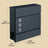 Lockable Wall-Mounted Mailbox - Metal - Black - Includes Newspaper Holder