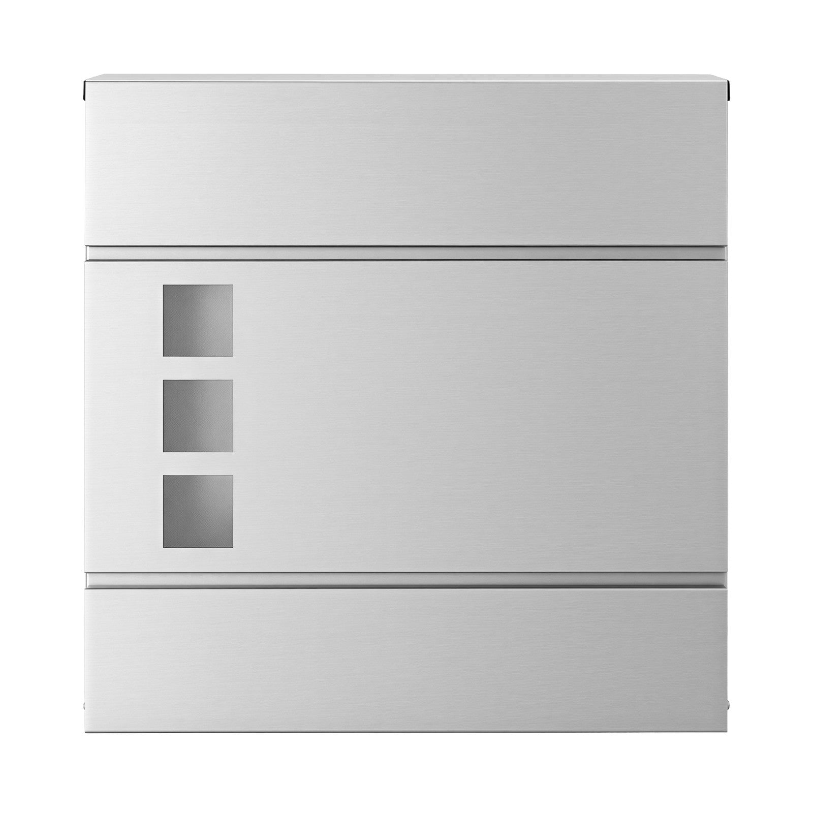 Large Mailbox - Stainless Steel - Silver - with Lock