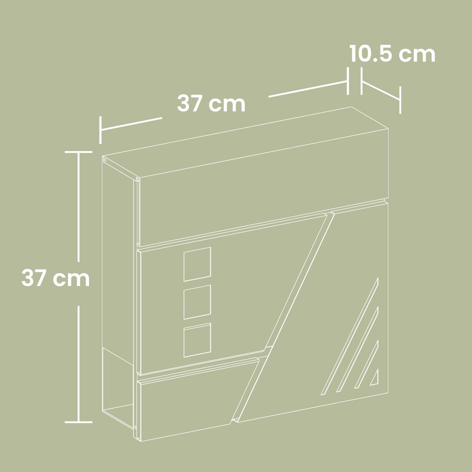 Wall-Mounted Mailbox - Stainless Steel - Silver - With Viewing Windows and Lock