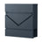 Lockable Wall-Mounted Mailbox - Metal - Anthracite Grey - Includes Newspaper Holder