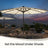 Outdoor Patio Umbrella - 3m - Polyester - Solar LED Lights