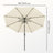 Outdoor Patio Umbrella - 3m - Polyester - Solar LED Lights