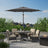 Outdoor Patio Umbrella - 2.7m - Steel Frame - Solar Powered LED Lights