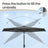 Outdoor Patio Umbrella - 2.7m - Steel Frame - Solar Powered LED Lights