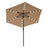 Outdoor Patio Sun Umbrella - 2.7m - Steel Frame - Solar-Powered LED Lights