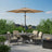 Outdoor Patio Sun Umbrella - 2.7m - Steel Frame - Solar-Powered LED Lights