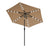 Outdoor Patio Sun Umbrella - 2.7m - Steel Frame - Solar-Powered LED Lights