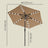 Outdoor Patio Sun Umbrella - 2.7m - Steel Frame - Solar-Powered LED Lights
