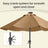 Outdoor Patio Sun Umbrella - 2.7m - Steel Frame - Solar-Powered LED Lights