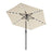 Outdoor Patio Sun Umbrella - 2.7m - Steel Frame - Solar-Powered LED Lights